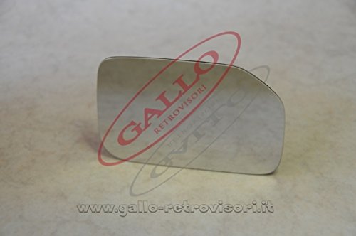 Specchio Retrovisore Specchietto Esterno - Sinistro, Solo Vetro Con Biadesivo, Asferico, Cromato Compatibile Con Peugeot 106 Meccanico