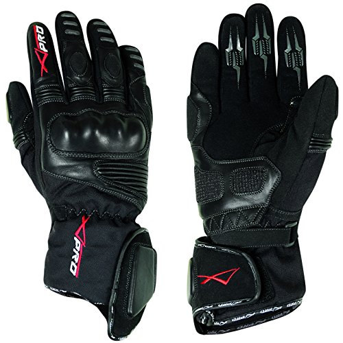 A-Pro Guanti Invernali Moto Scooter Touring Impermeabili Imbottiti Protettivi Nero Xl