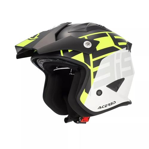 Acerbis Casco Jet Aria Graphic Nero/Giallo Fluo L