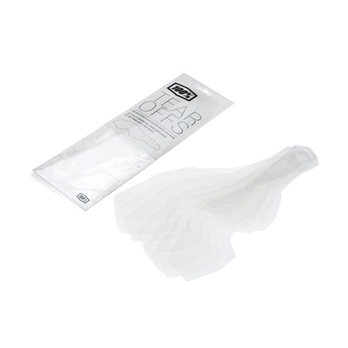 100% Strata Mx Goggle Tear Offs 100 Percent Racecraft-Accuri Standard, Clear (Default, Incolore), Trasparente, 20 Per Pack