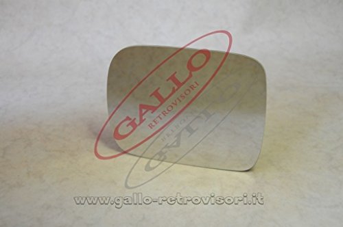 Specchio Retrovisore Specchietto Esterno - Sinistro, Solo Vetro Con Biadesivo, Curvo, Cromato, Compatibile Con Nissan Terrano Maverick