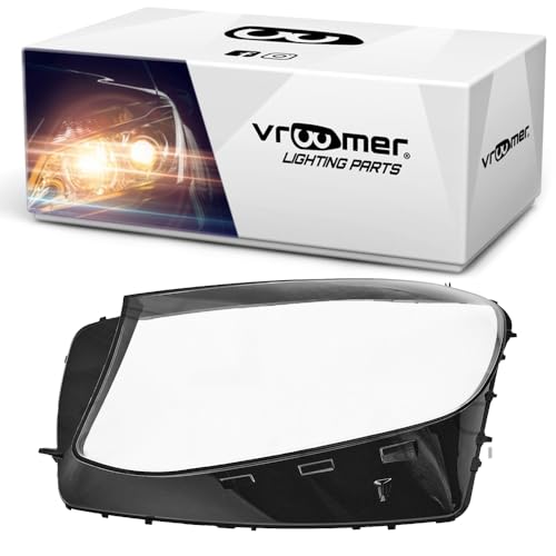 Vroomer Vetro Per Fari Compatibile Con Mercedes Glc X253 C253 Prima Del Facelift 2015-2019 Lenti Per Fanale Anteriore Sinistro