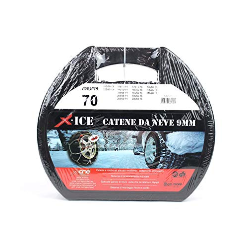 X-Snow Catene Da Neve Per Auto Omologate Spessore 9Mm Gruppo 7 Pneumatico 185/65-15