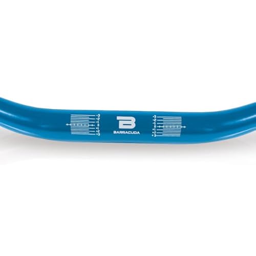 Manubrio Racing 22 Piega Bassa Barracuda Moto Universale Ergal Alleggerito Colore Blu