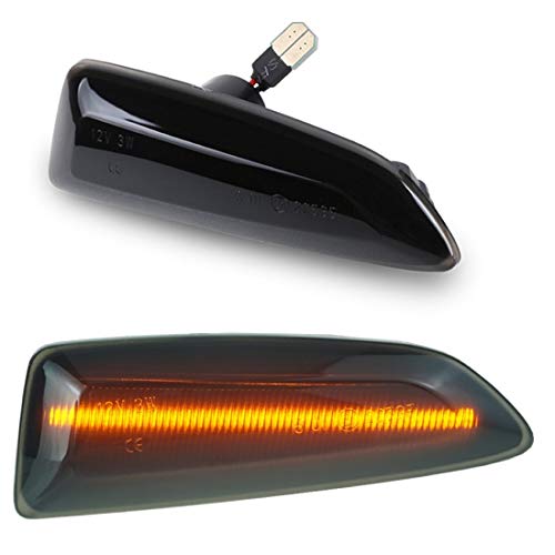 Doled - 2 Indicatori Di Direzione Laterale A Led, In Vetro Fumé E Nero