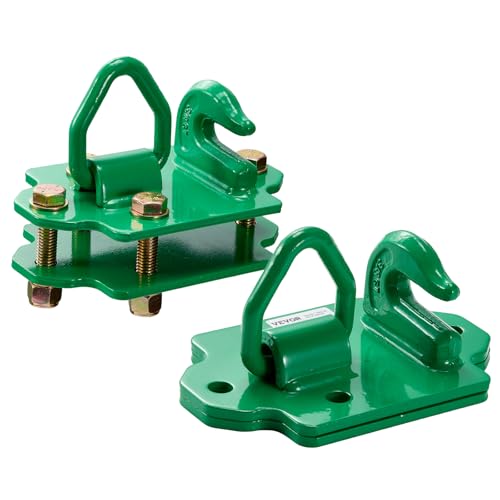 Vevor Ganci Per Pala Da Trattore 9,52 Mm Ganci Di Presa Per Benna Del Trattore, Acciaio Forgiato Grado 70, Confezione 2 Ganci Avvitati, Piastre Poster