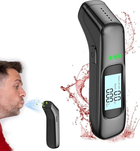 Etilometro Portatile Con Display Digitale Lcd E Chip Ad Alta Sensibilità, Precisione Di Grado, Alcool Test Portatile Per Uso Domestico E Feste Non È N