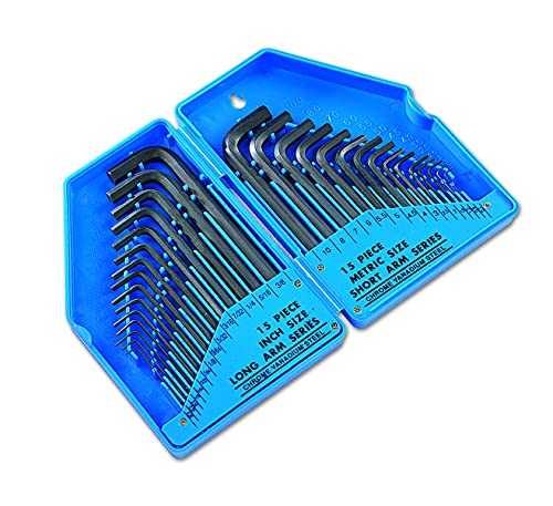 Laser 2577 Metric & Imperial Hex Key Set 30Pc