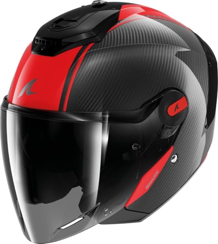 Shark, Casco Moto Jet Rs Jet Carbon Skin Red Carbon Drd, S
