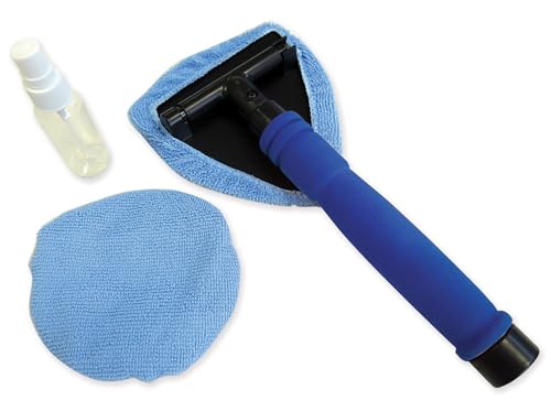 Kit Tergivetro Magic Glass Cleaner Con Panno E Manico Telescopico