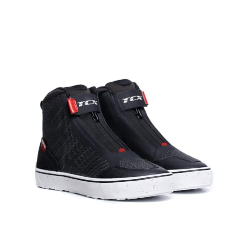 Tcx - Ikasu 2 Wp Wmn, Scarpe Moto Casual Impermeabili, Per Donna, Nero/Rosso Scuro, 37