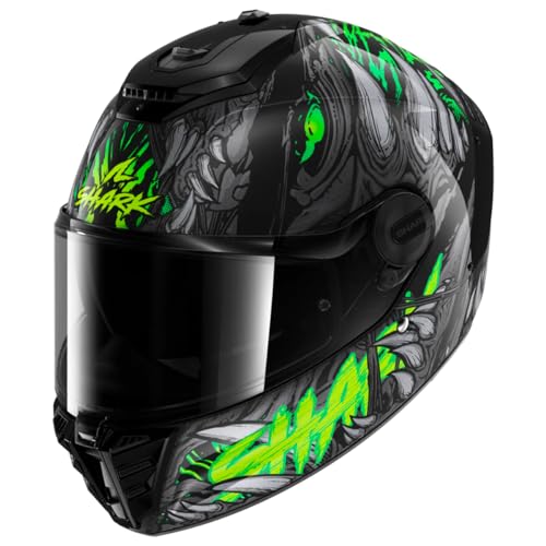 Shark, Casco Moto Integrale Spartan Rs Shaytan Black/Green Kga, L