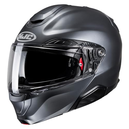 Hjc, Casco Moto Modulare Rpha91 Solid Semi Flat Anthracite, S