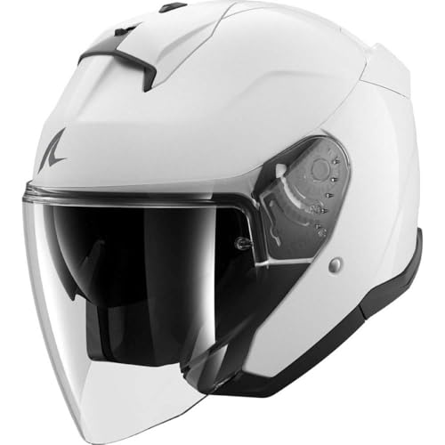 Shark, Casco Moto Jet Skwal Jet Blank Pearly White W05, S