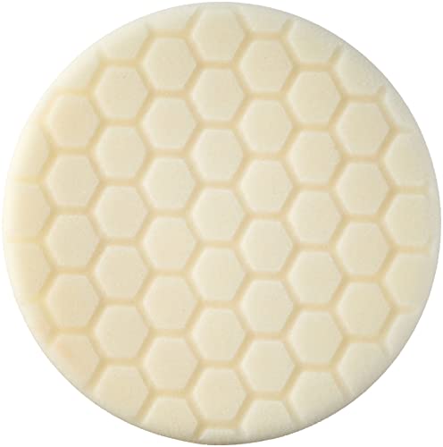 Chemical Guys Bufx_104_Hex6 Hex-Logic Light-Medium Lucidante Pad Bianco (15,5 Pollici Pad Fatto Per 6 Pollici Di Supporto Piastre Da 6 Pollici), Grigi