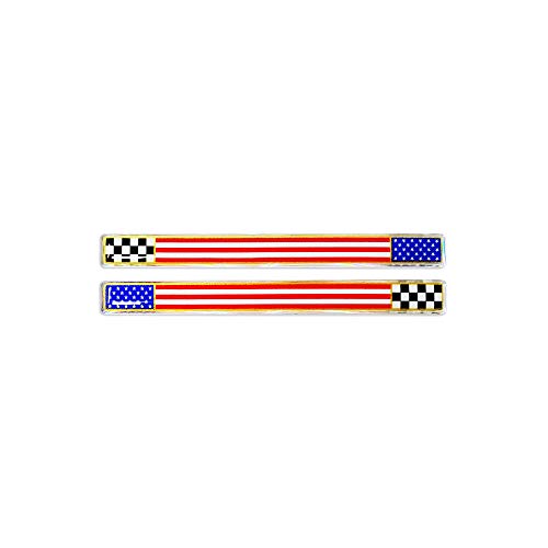 Quattroerre 14082 Sticker Adesivo 3D Bandiera Slim Americana Scacchi Dx-Sx
