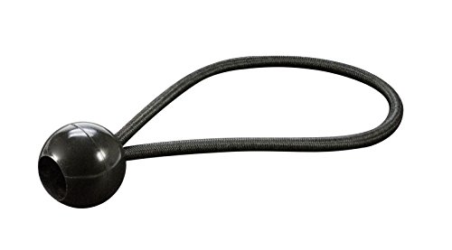 Unitec 10363 10 Elastici Neri Con Sfera, 14 Cm, Per Tende, Reti, Teloni, Teloni Da Rimorchio, Piste Da Tenda