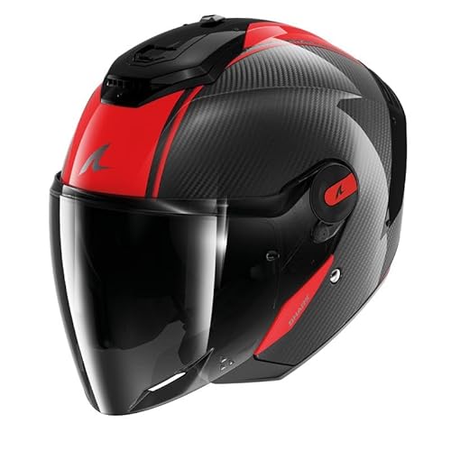 Shark, Casco Moto Jet Rs Jet Carbon Skin Red Carbon Drd, Xl