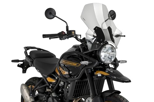 Puig 22113W Cupolino Regolabile – Protezione Aerodinamica E Design Regolabile Per Royal Enfield Himalayan 450 2024-2025, Trasparente