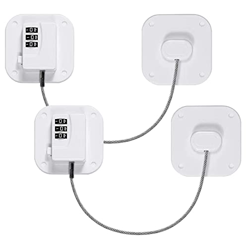 Hyesrtey 2Pz Mini Blocca Cassetti, Blocco Di Sicurezza Per Finestre, Blocco Porta Del Frigorifero Per Sicurezza Dei Bambini Utilizzato Su Frigoriferi