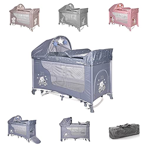 Lettino Da Campeggio Moonlight Silver Blue Rocker 2 Livelli