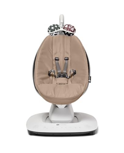 4Moms Mamaroo Sdraietta Elettrica Per Neonati, Bluetooth, 5 Movimenti Unici, Colore Sand Stone