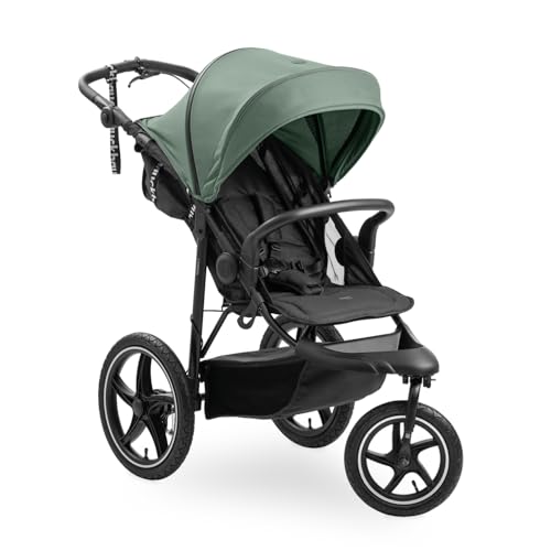 Hauck Passeggino 3 Ruote Runner 3 - Con Ruote Xl Ad Aria, Sospensioni, Freno A Mano E Cappotta Xl Upf 50+ - Pieghevole E Reclinabile, Cesto Xl Fino A 