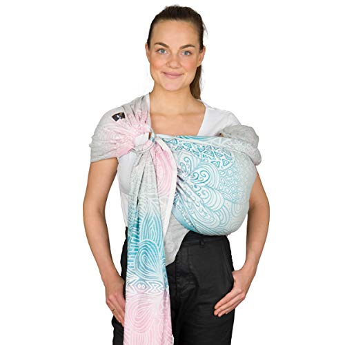 Hoppediz Ring-Sling - Fascia Portabebè In Cotone Biologico Al 100% Con Istruzioni Illustrate (Lingua Italiana Non Garantita)