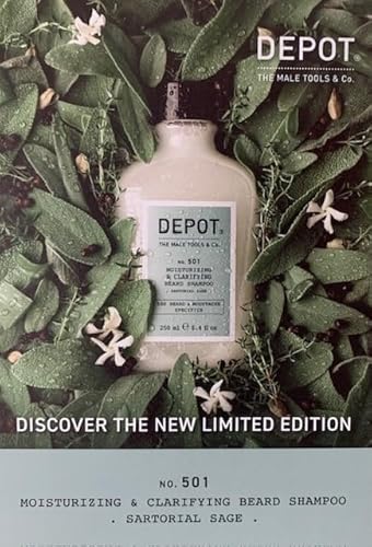 Depot Shampoo Per Barba Idratante E Purificante Sartorial Sage 250Ml - Shampoo Per Barba