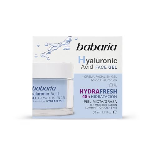 Crema Idratante Viso Gel Con Acido Ialuronico 50 Ml | Acido Ialuronico | Crema Viso Antirughe Donna E Uomo | Idratazione Profonda 48H | Texture Gel |