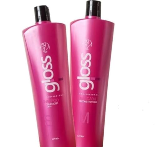 Lisciante Fox Gloss Trattamento Alla Cheratina Brasiliana Shampoo & Maschera 2 X 1000 Ml.