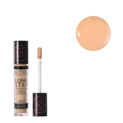 Astra Long Stay Concealer Correttore Lunga Tenuta, Colore N° 04W Sand, 1 Pezzo