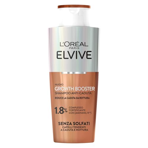 L'Oréal Paris Elvive Shampoo Anti-Caduta Fortificante, Per Capelli Deboli E Tendenti Alla Rottura, Caduta Ridotta 10X, Con Complesso Fortificante Con