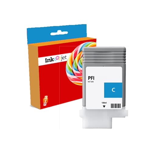 Cvt – Compatibile Con Canon Pfi120 / Pfi-120C Ciano Inchiostro Per Canon Imageprograf Tm-200 / Tm-205 / Tm-300 / Tm-305