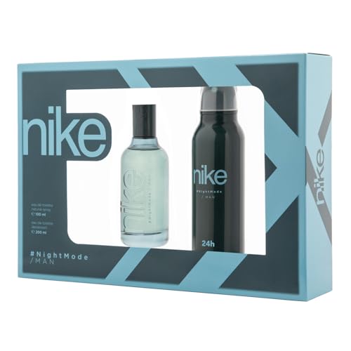 Nike - Night Mode, Astuccio Regalo Uomo, Colonia 100 Ml + Deodorante Spray 200 Ml, Eau De Toilette Naturale E Maschile, Aroma Fruttato Legnoso, Fragra