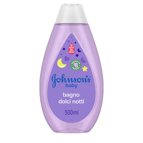 Johnson'S Baby Dolci Notti Baby Bagno, Bagnoschiuma Bambini Rilassante Per Una Dolce Nanna, Docciaschiuma Bambini Con Formula Non Più Lacrime, Bagnosc