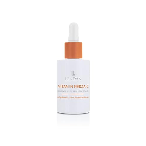 Lendan - Siero Vitamina C E Acido Ialuronico - Vitamin Forza C - 30 Ml - Azione Antiossidante - Rigenera E Illumina - Antirughe Donna E Uomo - Pelle P