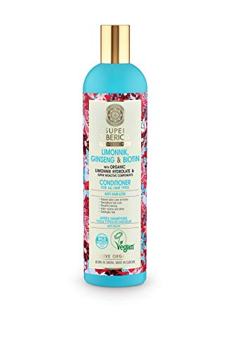 Super Siberica Limonnik, Ginseng & Biotin, Condizionatore Per Tutti I Tipi Di Capelli, 400 Ml