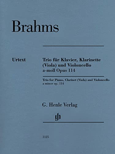 Klarinettentrio A-Moll Op. 114 Für Klavier, Klarinette (Viola) Und Violoncello; Revidierte Ausgabe: Klarinette (Viola), Violoncello Und Klavier