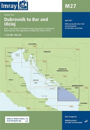 Imray Chart M27: Dubrovnik To Bar And Ulcinj