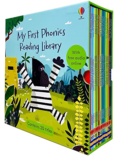 Usborne My First Phonics Reading Library 20 Libri Collection Box Set (Phonics Readers) (Con Audio Gratuito Online)