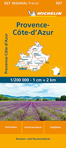 Michelin Provence Cote D'Azur: Straßen- Und Tourismuskarte 1:200.000; Auflage 2023: 527