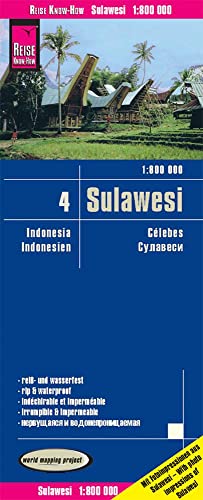 Reise Know-How Landkarte Sulawesi 1:800.000 - Indonesien 4: Reiß- Und Wasserfest (World Mapping Project)