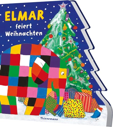 Elmar: Elmar Feiert Weihnachten: Auffällig Gestaltetes Pappbilderbuch