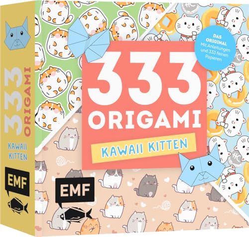 333 Origami - Kawaii Kitten - Niedliche Papiere Falten Für Katzen-Fans: Das Original: Mit Anleitungen Und 333 Feinen Papieren: Hochwertiges Origami-Pa