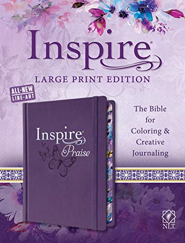 Inspire Praise: New Living Translation: The Bible For Coloring & Creative Journaling