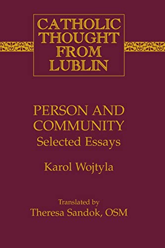 Person And Community: Selected Essays (4)