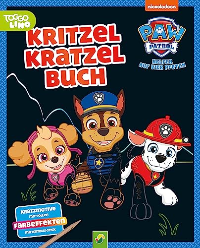 Paw Patrol Kritzel-Kratzel-Buch Für Kinder Ab 5 Jahren: Auskratzmotive Mit Tollen Farbeffekten. Kratzbuch Mit Bambus-Stick