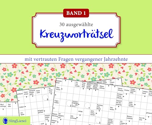 Kreuzworträtsel Für Senioren. Der Kreuzworträtsel-Block Für Senioren Mit Vertrauten Fragen Vergangener Jahrzehnte. Der Rätsel-Block Für Senioren Im Gr
