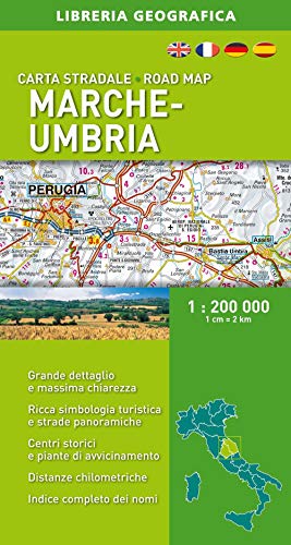 Carta Stradale Marche E Umbria 1: 200 000